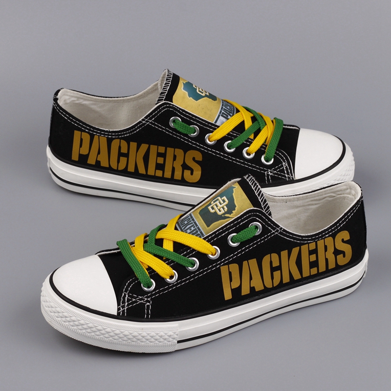 Women's Green Bay Packers Repeat Print Low Top Sneakers 003